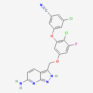Benzonitrile, 3-[5-[(6-amino-1H-pyrazolo[3,4-b]pyridin-3-yl)methoxy]-2-chloro-3-fluorophenoxy]-5-chloro-