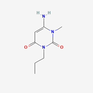 molecular formula C8H13N3O2 B8787342 Uracil, 6-amino-1-methyl-3-propyl- CAS No. 63981-33-9