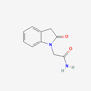 molecular formula C10H10N2O2 B8787408 2-(2-Oxoindolin-1-yl)acetamide 