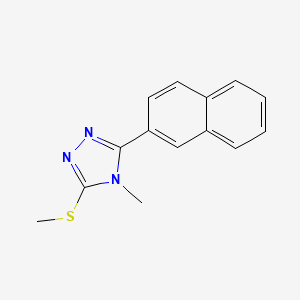 4H-1,2,4-Triazole, 4-methyl-3-(methylthio)-5-(2-naphthalenyl)-