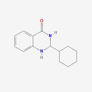 molecular formula C14H18N2O B8787475 2-cyclohexyl-2,3-dihydroquinazolin-4(1H)-one 