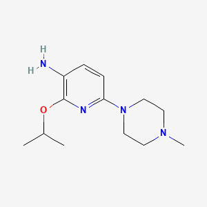 molecular formula C13H22N4O B8787481 2-Isopropoxy-6-(4-methylpiperazin-1-yl)pyridin-3-amine 
