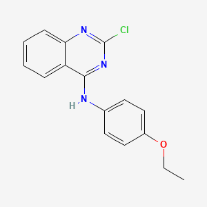 molecular formula C16H14ClN3O B8787516 2-Chloro-N-(4-ethoxyphenyl)quinazolin-4-amine CAS No. 827031-28-7