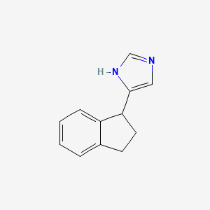 molecular formula C12H12N2 B8787523 5-(2,3-dihydro-1H-inden-1-yl)-1H-imidazole CAS No. 189352-86-1