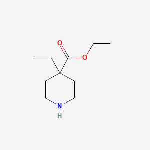 molecular formula C10H17NO2 B8787542 4-Vinylpiperidine-4-carboxylic acid ethyl ester 