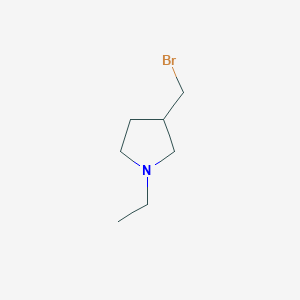 molecular formula C7H14BrN B8787591 3-(Bromomethyl)-1-ethylpyrrolidine CAS No. 61472-13-7