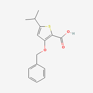 molecular formula C15H16O3S B8787642 3-Benzyloxy-5-isopropyl-thiophene-2-carboxylic acid CAS No. 647833-89-4