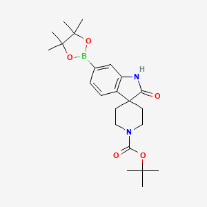 tert-Butyl 2-oxo-6-(4,4,5,5-tetramethyl-1,3,2-dioxaborolan-2-yl)spiro[indoline-3,4'-piperidine]-1'-carboxylate