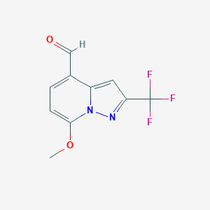 7-Methoxy-2-(trifluoromethyl)pyrazolo[1,5-a]pyridine-4-carbaldehyde
