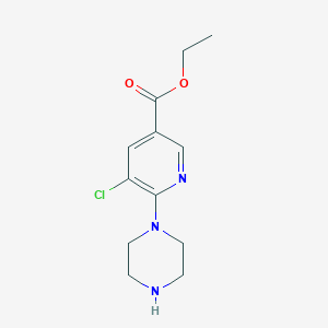 Ethyl 5-chloro-6-(piperazin-1-YL)nicotinate
