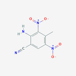 molecular formula C8H6N4O4 B8787883 2-Amino-4-methyl-3,5-dinitrobenzonitrile 