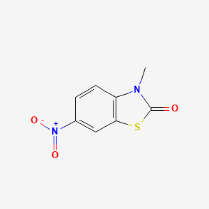 molecular formula C8H6N2O3S B8787916 2(3H)-benzothiazolone, 3-methyl-6-nitro- CAS No. 57334-18-6