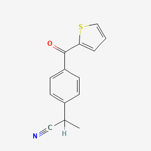 molecular formula C14H11NOS B8787959 2-[4-(Thien-2-ylcarbonyl)phenyl]propiononitrile CAS No. 52779-85-8