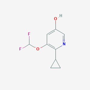 molecular formula C9H9F2NO2 B8787967 6-Cyclopropyl-5-(difluoromethoxy)pyridin-3-OL 