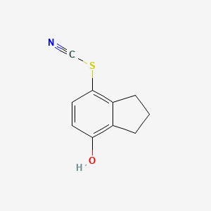 molecular formula C10H9NOS B8787979 7-Thiocyanato-indan-4-ol CAS No. 600176-67-8
