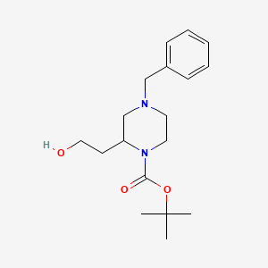 B8787988 Tert-butyl 4-benzyl-2-(2-hydroxyethyl)piperazine-1-carboxylate CAS No. 517866-78-3