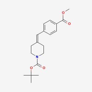 molecular formula C19H25NO4 B8788001 Methyl 4-[(1-Boc-piperidin-4-ylidene)methyl]benzoate 