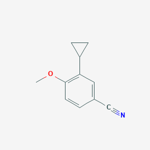 molecular formula C11H11NO B8788046 3-Cyclopropyl-4-methoxybenzonitrile 