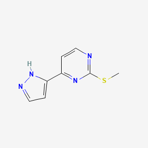 2-(methylthio)-4-(1H-pyrazol-3-yl)pyrimidine