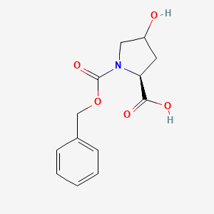 molecular formula C13H15NO5 B8788107 (2S)-1-((benzyloxy)carbonyl)-4-hydroxypyrrolidine-2-carboxylic acid 