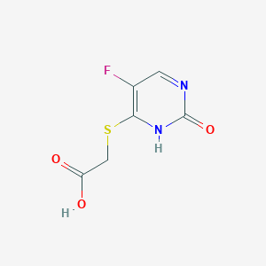 molecular formula C6H5FN2O3S B8788142 5-Fluoro-4-(carboxymethylthio)uracil 