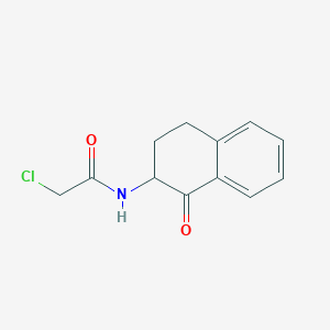 molecular formula C12H12ClNO2 B8788172 2-Chloro-N-(1-oxo-1,2,3,4-tetrahydronaphthalen-2-yl)acetamide CAS No. 88058-27-9
