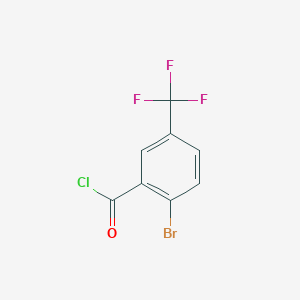 molecular formula C8H3BrClF3O B8788173 2-Bromo-5-(trifluoromethyl)benzoyl chloride 
