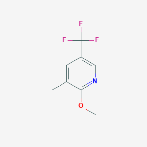 molecular formula C8H8F3NO B8788183 2-Methoxy-3-methyl-5-(trifluoromethyl)pyridine 