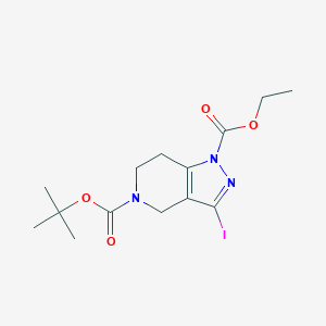 5-tert-Butyl 1-ethyl 3-iodo-6,7-dihydro-1H-pyrazolo[4,3-c]pyridine-1,5(4H)-dicarboxylate