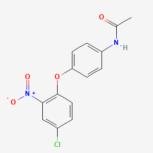 molecular formula C14H11ClN2O4 B8788320 N-[4-(4-chloro-2-nitrophenoxy)phenyl]acetamide 