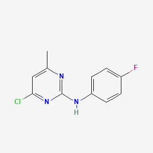 molecular formula C11H9ClFN3 B8788346 4-chloro-N-(4-fluorophenyl)-6-methylpyrimidin-2-amine 