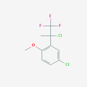 4-Chloro-2-(2-chloro-1,1,1-trifluoropropan-2-YL)-1-methoxybenzene
