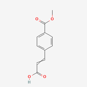 molecular formula C11H10O4 B8788409 Benzoic acid, 4-(2-carboxyethenyl)-, 1-methyl ester 