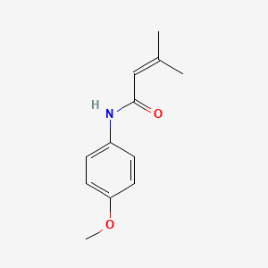 molecular formula C12H15NO2 B8788423 2-Butenamide, N-(4-methoxyphenyl)-3-methyl- 