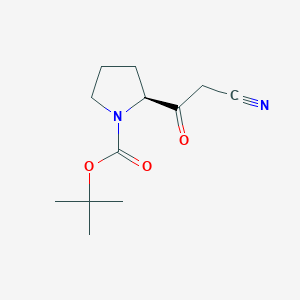 molecular formula C12H18N2O3 B8788455 (S)-Tert-butyl 2-(2-cyanoacetyl)pyrrolidine-1-carboxylate 