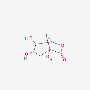 molecular formula C7H10O5 B8788490 1,3,4-Trihydroxy-6-oxabicyclo[3.2.1]octan-7-one CAS No. 640-06-2