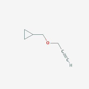 molecular formula C7H10O B8788508 ((Prop-2-yn-1-yloxy)methyl)cyclopropane 