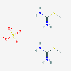 molecular formula C4H14N4O4S3 B8788514 S-methyl isothiourea hemisulfate 