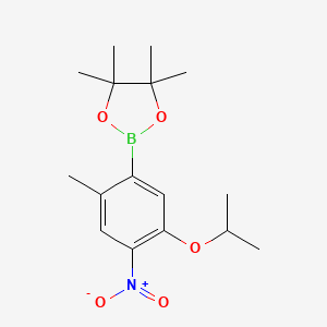 molecular formula C16H24BNO5 B8788520 2-(5-Isopropoxy-2-methyl-4-nitrophenyl)-4,4,5,5-tetramethyl-1,3,2-dioxaborolane 