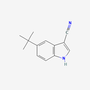 molecular formula C13H14N2 B8788547 5-(tert-Butyl)-1H-indole-3-carbonitrile 