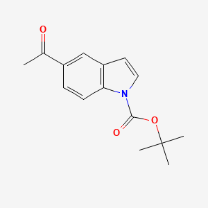 molecular formula C15H17NO3 B8788554 Tert-butyl 5-acetylindole-1-carboxylate 