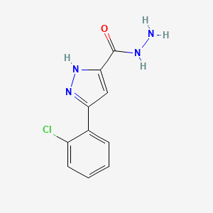 molecular formula C10H9ClN4O B8788584 3-(2-chlorophenyl)-1H-pyrazole-5-carbohydrazide 