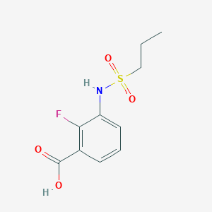 molecular formula C10H12FNO4S B8788626 2-Fluoro-3-(propylsulfonamido)benzoic acid CAS No. 918523-49-6