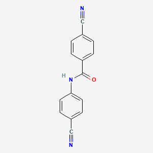 molecular formula C15H9N3O B8788635 4-cyano-N-(4-cyanophenyl)benzamide 