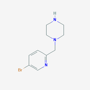 molecular formula C10H14BrN3 B8788687 1-(5-Bromopyridin-2-ylmethyl)piperazine 