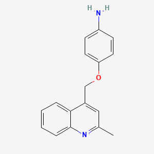 molecular formula C17H16N2O B8788695 4-((2-Methylquinolin-4-yl)methoxy)aniline CAS No. 654647-30-0
