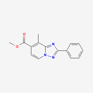 molecular formula C15H13N3O2 B8788732 Methyl 8-methyl-2-phenyl-[1,2,4]triazolo[1,5-A]pyridine-7-carboxylate CAS No. 1380331-21-4