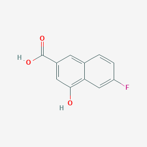 molecular formula C11H7FO3 B8788790 6-Fluoro-4-hydroxy-2-naphthoic acid CAS No. 1368871-81-1