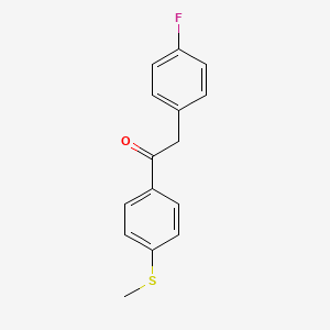 molecular formula C15H13FOS B8788824 4-Fluorobenzyl 4-(methylthio)phenyl ketone 