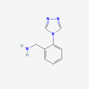 molecular formula C9H10N4 B8788895 2-(1,2,4-Triazol-4-yl)benzylamine 